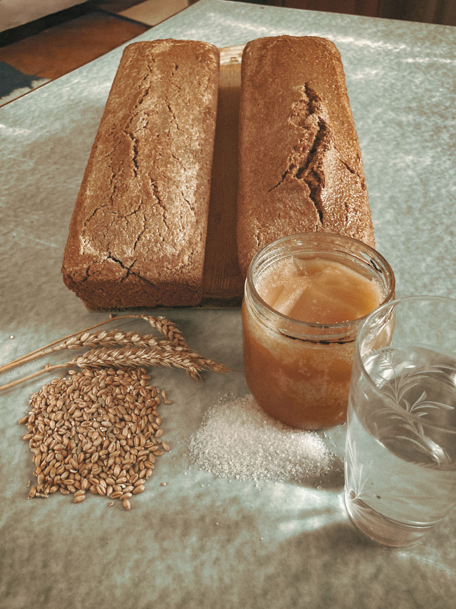 Honig Salz Brot fertiges Brot