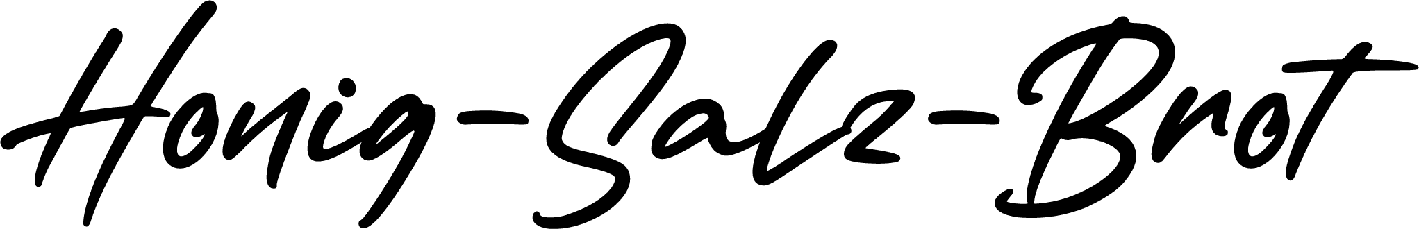 Honig-Salz-Brot Schriftzug